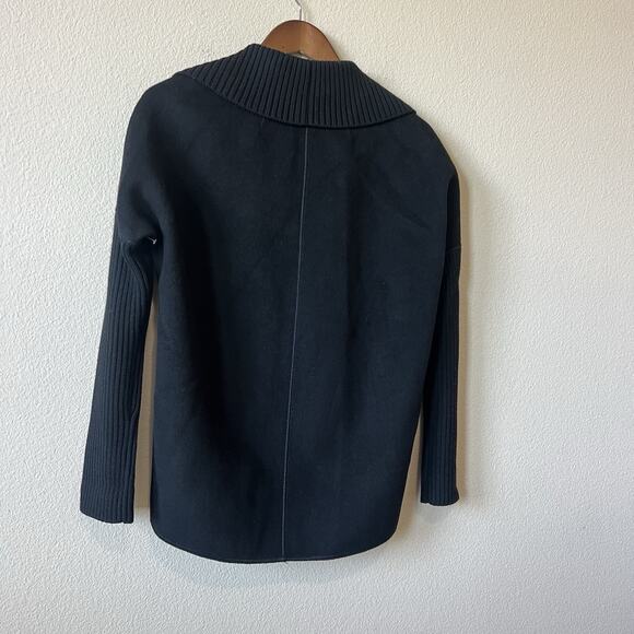 St. John Angora Wool Blend Jacket Sewn By Hand Black Luxe Cozy Elegance Sz P - Picture 4 of 11